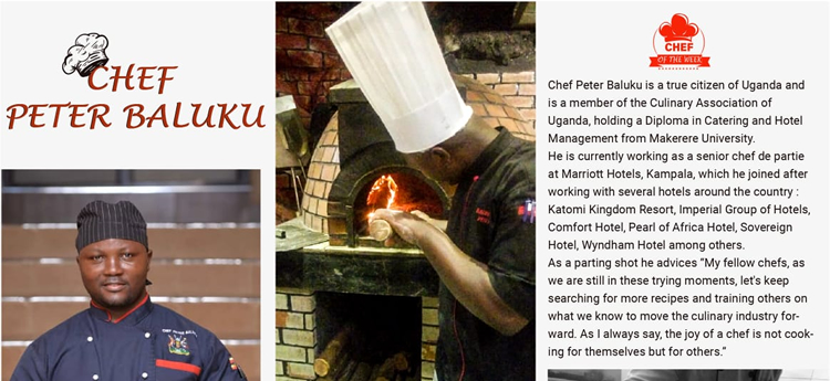 Chef of the week - Chef Peter Baluku